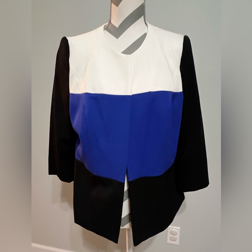 Allison‎ Daley Petite Colorblock Jacket. Clasp Closure at top. Size 8P